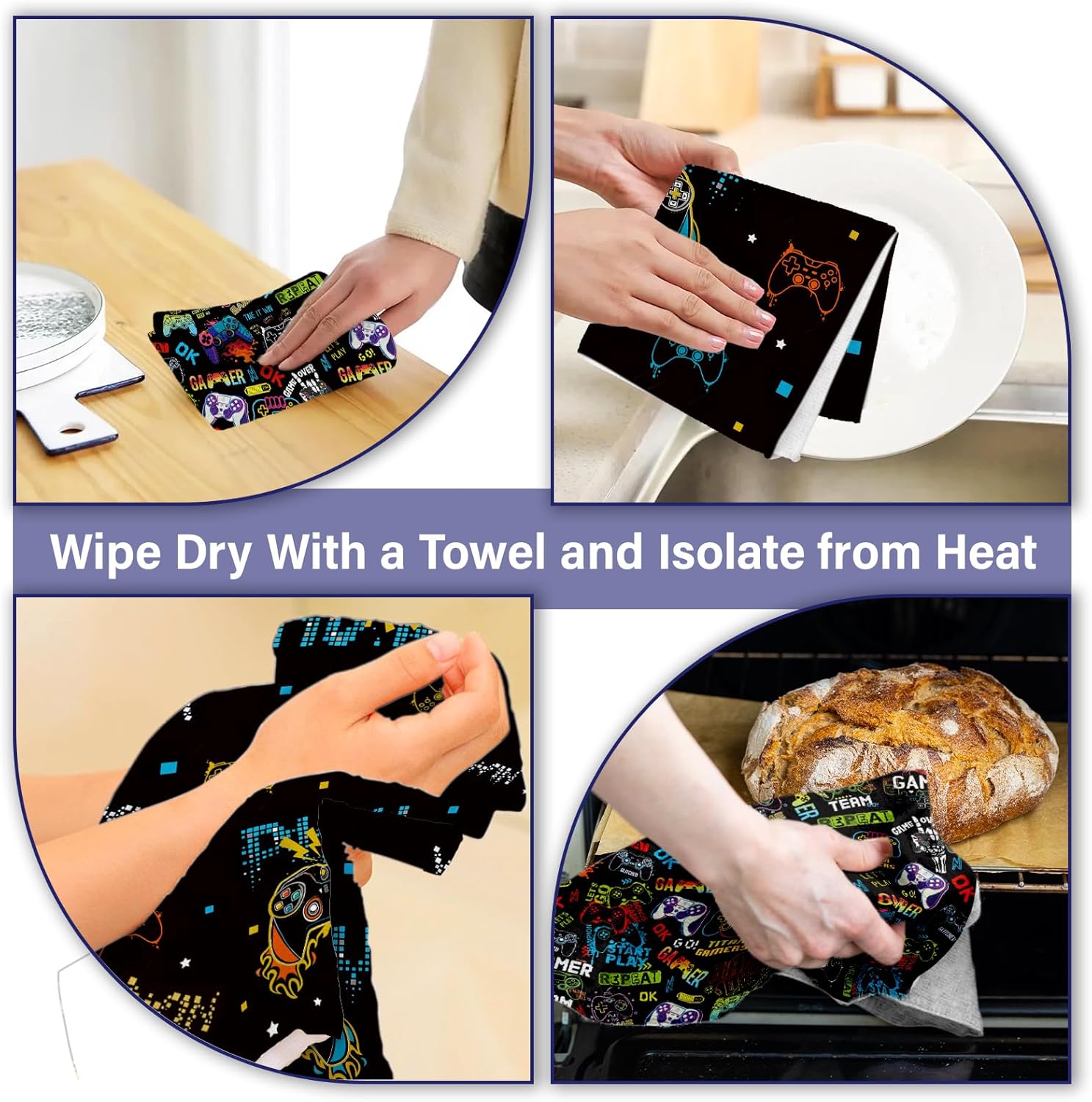 Gamer Towel Set 18x26 Inch for Kitchen and Bathroom