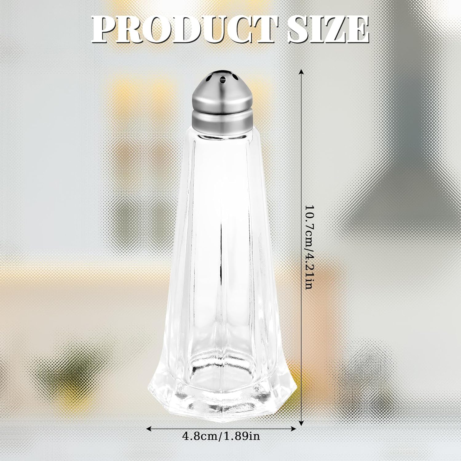 Bokon 24-Pack Tower Glass Salt Pepper Shakers