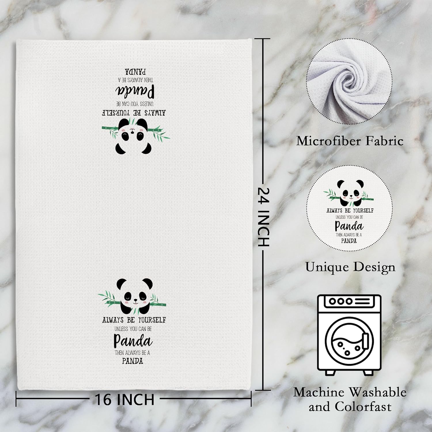 Mancheng-zi Panda Kitchen Towel 16x24 Inches