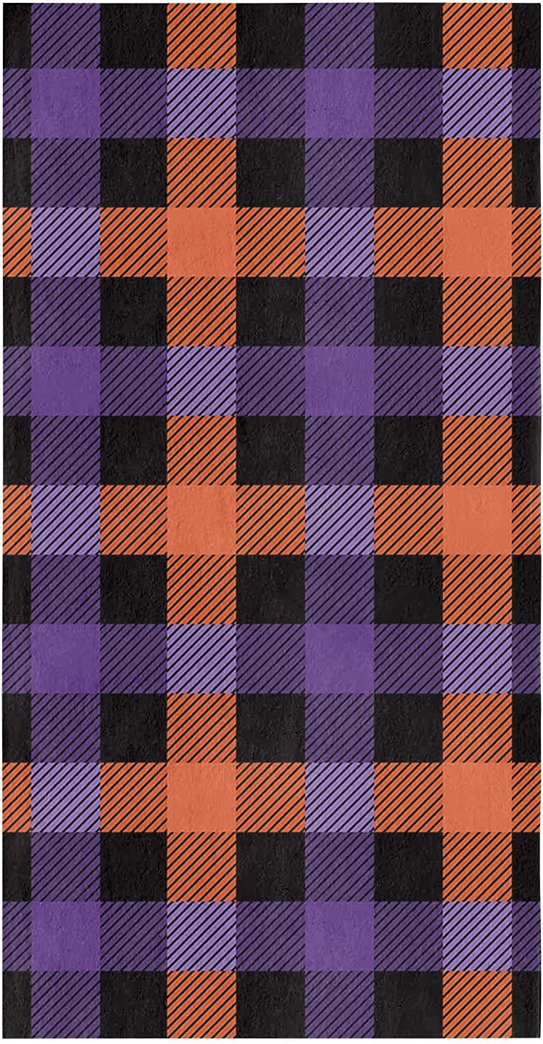 Funnywall88 Halloween Buffalo Plaid Dish Towels Set of 1