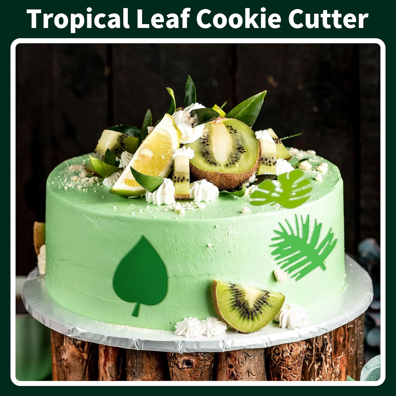 Telooco 4Pcs Hawaiian Leaf Cookie Cutters Set