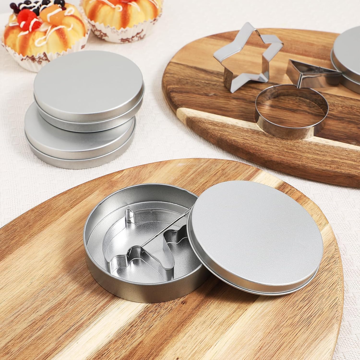 Keoshiga 12-Piece Metal Cookie Cutter Set for Baking and Candy Making