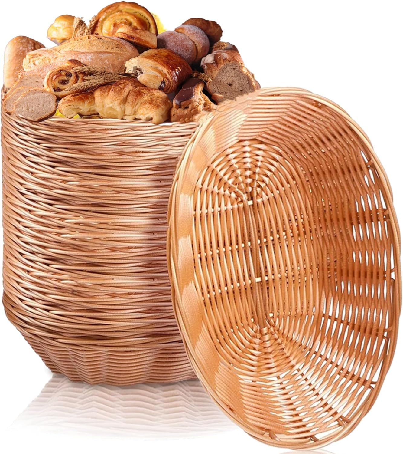 16 Pack Plastic Oval Gift Baskets for Parties and Events
