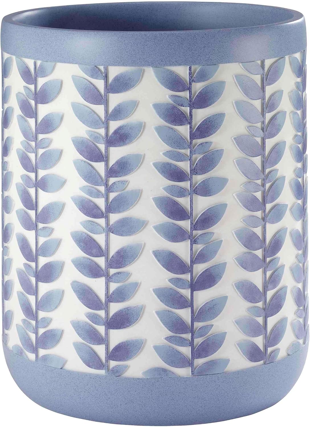Avanti Linens Wastebasket with Resin Accessories Blue