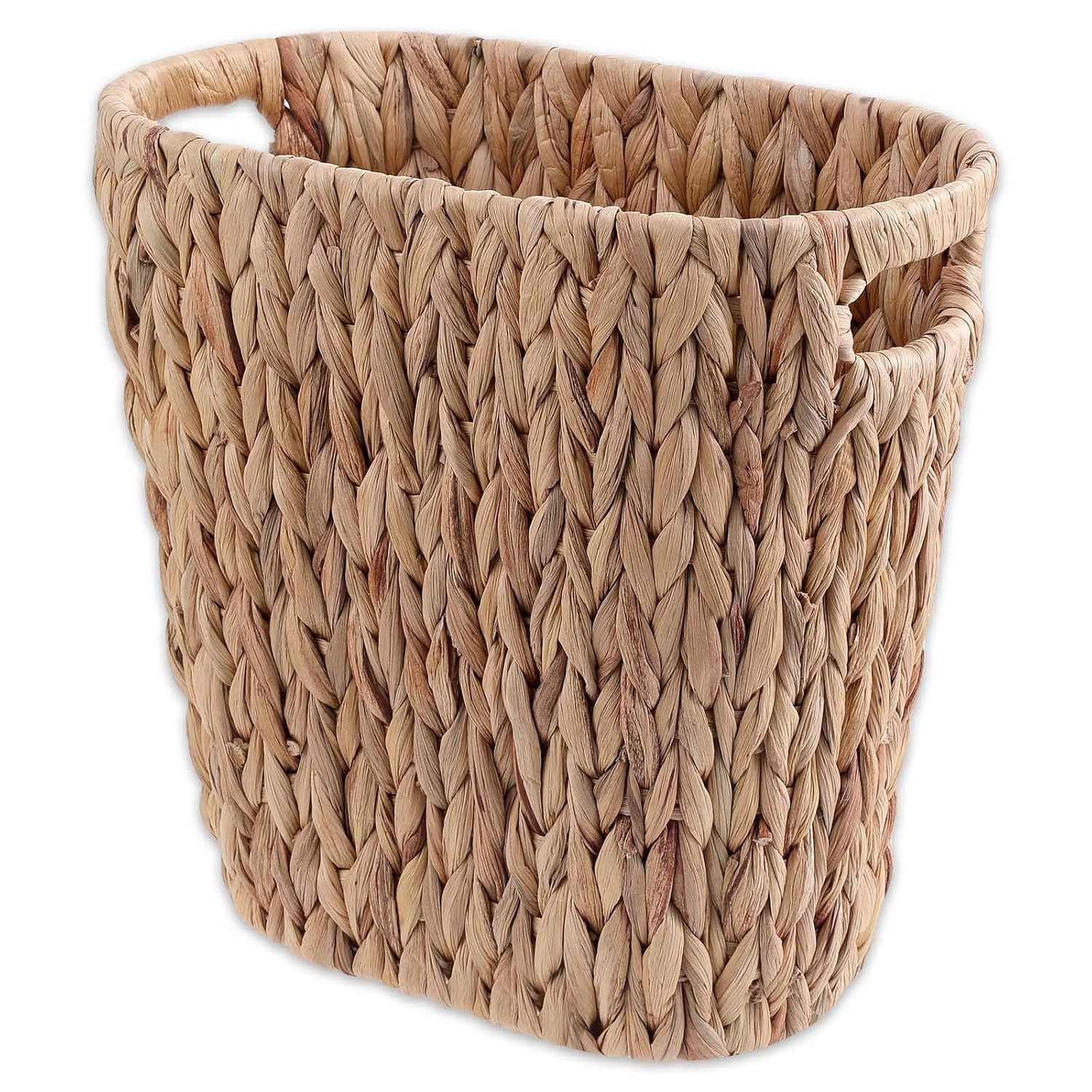 WLLHYF Woven Trash Basket Small Brown Wicker