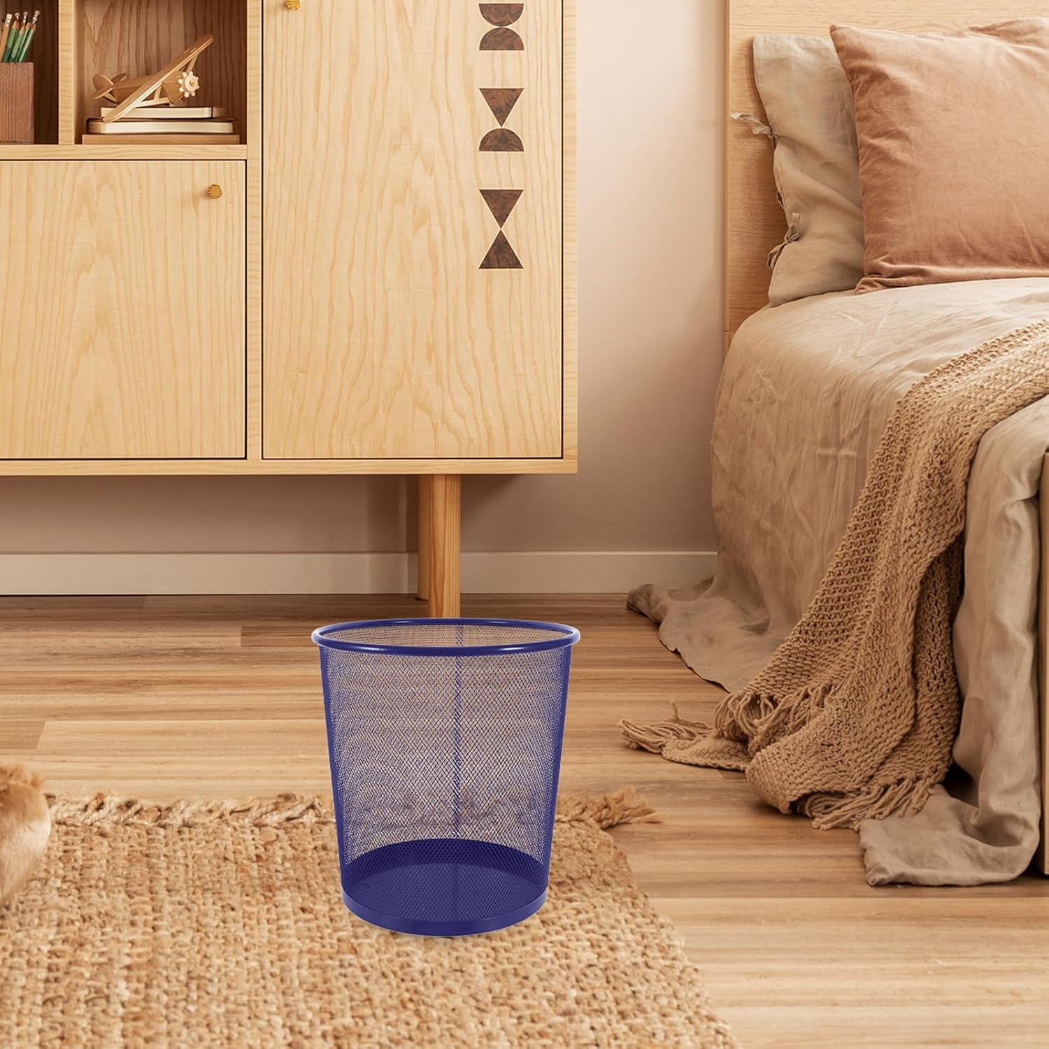 PRETYZOOM 3 Gallon Mesh Trash Can Open Top Waste Basket