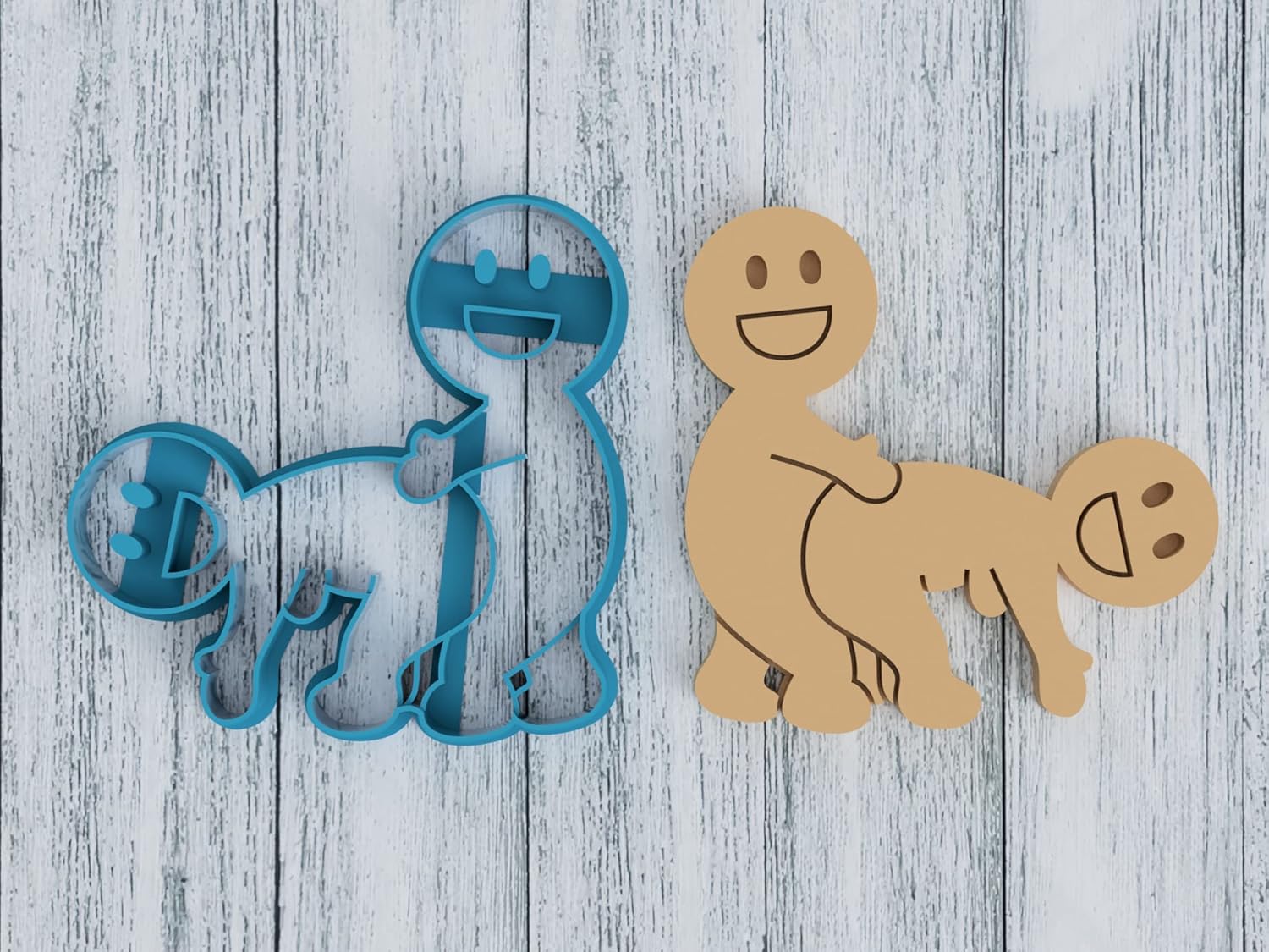 Naughty Sex Couple Doggy Style Cookie Cutter Blue 4 Inch 1