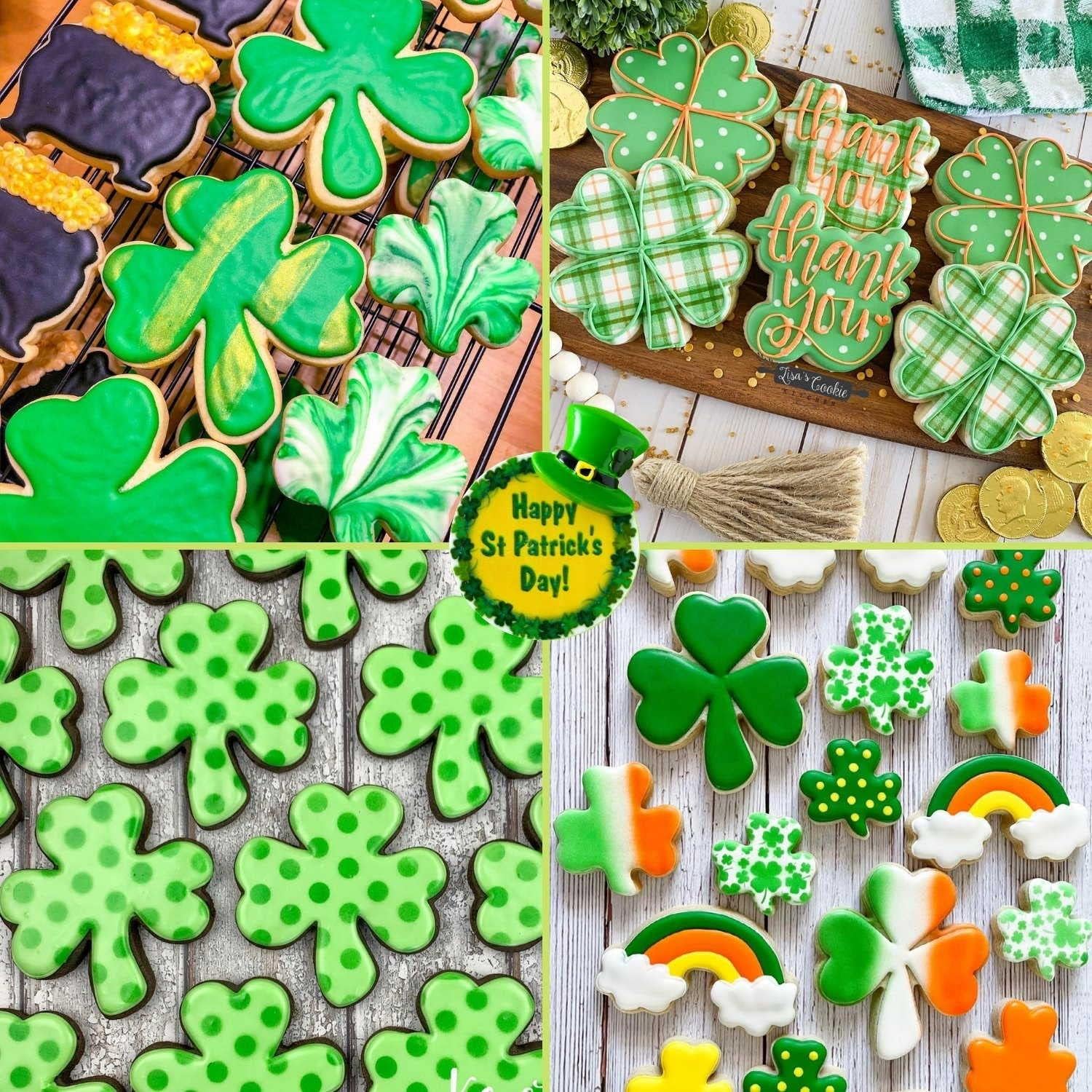 Crethinkaty 8-Piece Clover Four-Leaf Clover Cookie Cutter Set