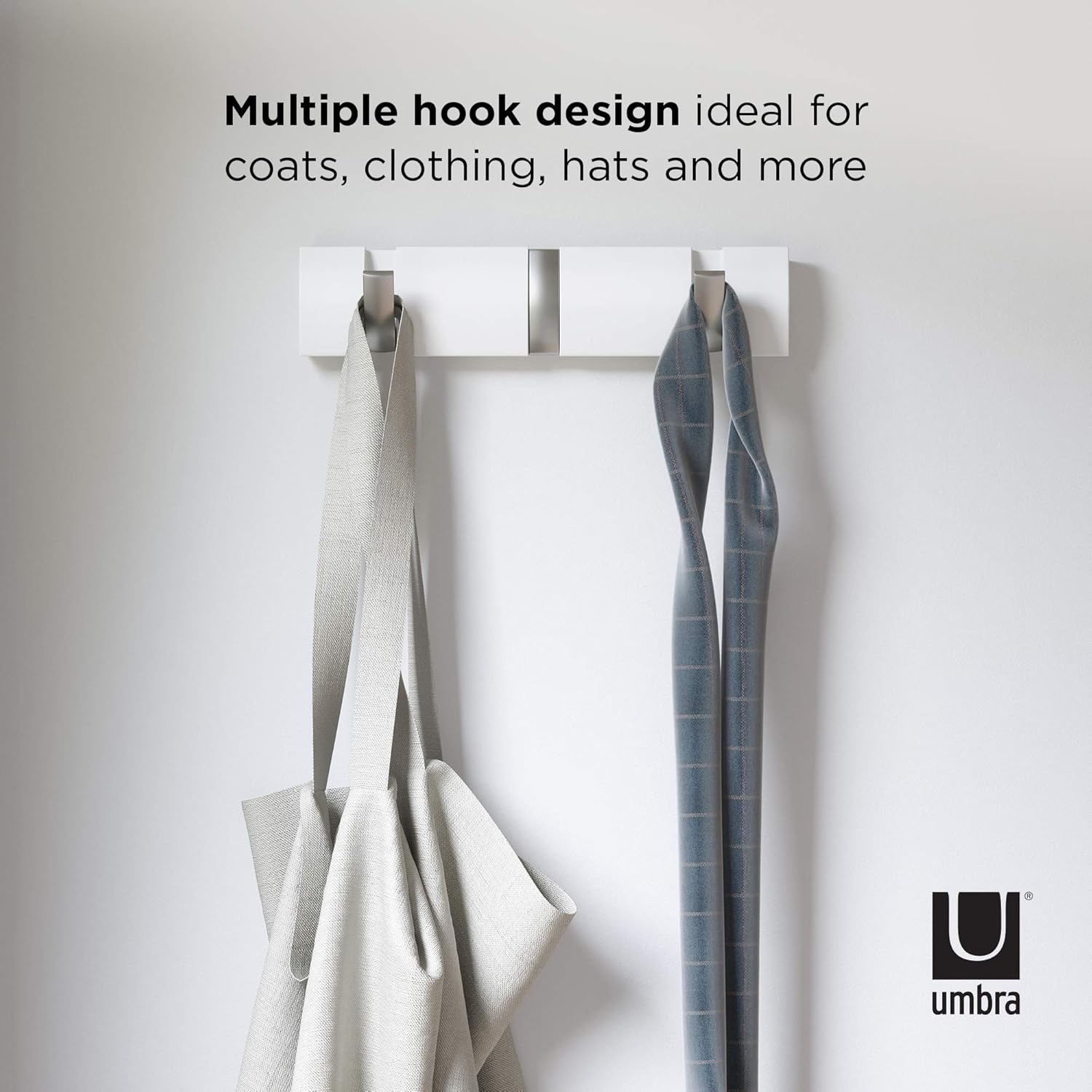 Umbra Flip 3-Hook Wall-Mounted Coat Rack 1