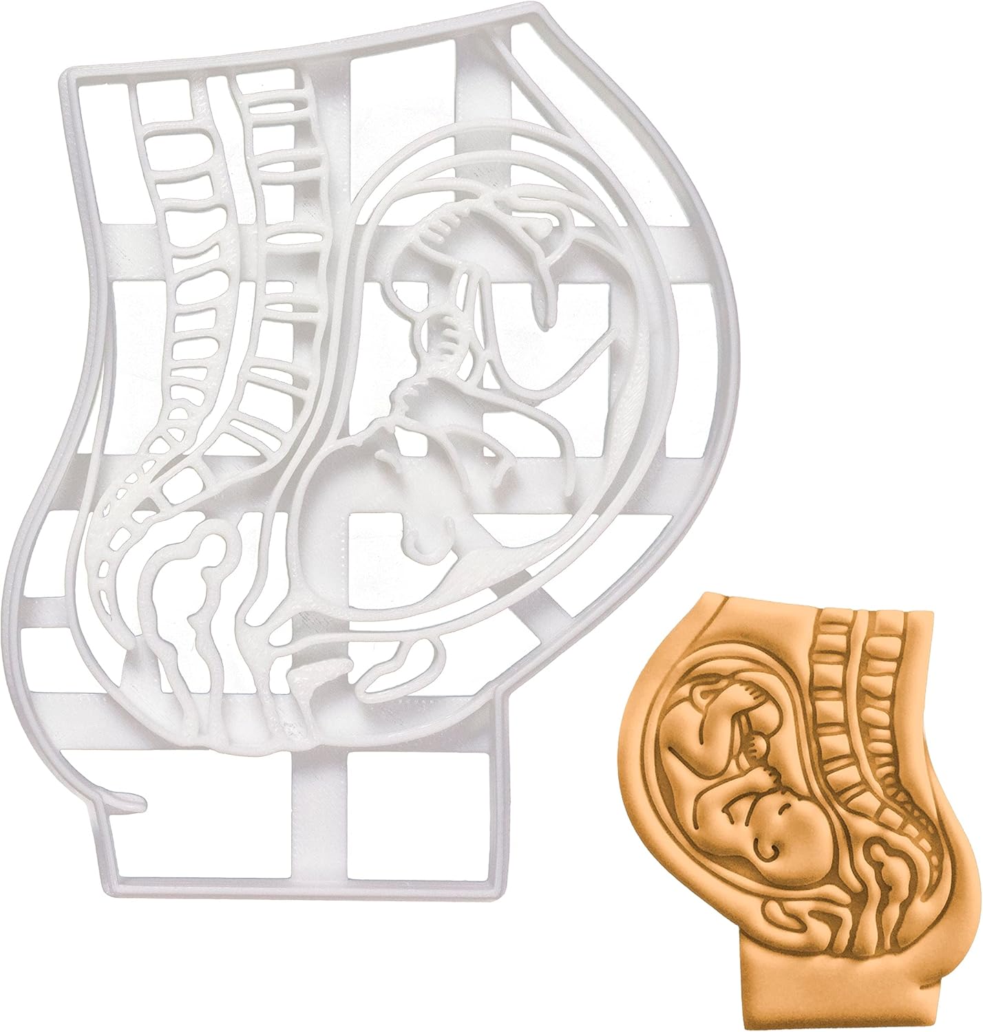 Bakerlogy Pregnant Womb with Foetus Cookie Cutter - 1 Piece