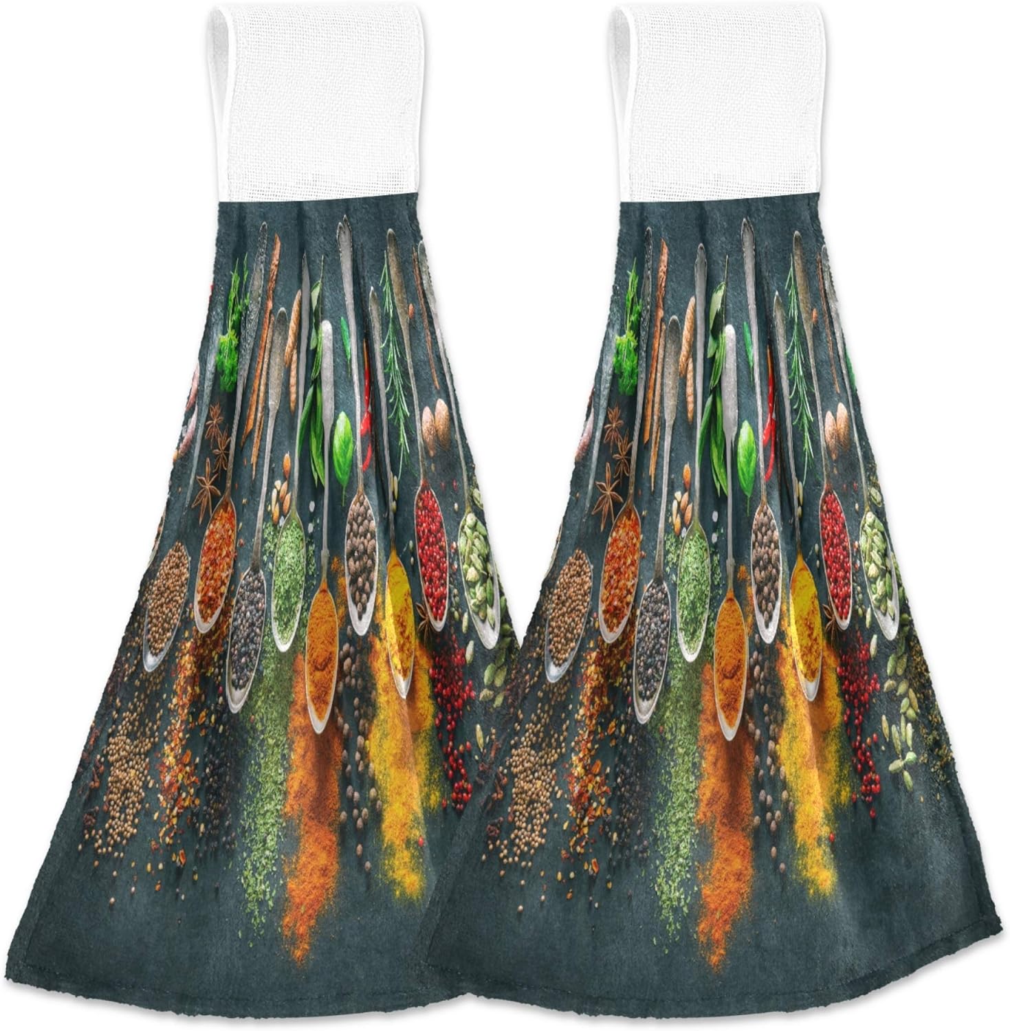 Aslsiy Retro Design Kitchen Towels Set of 2