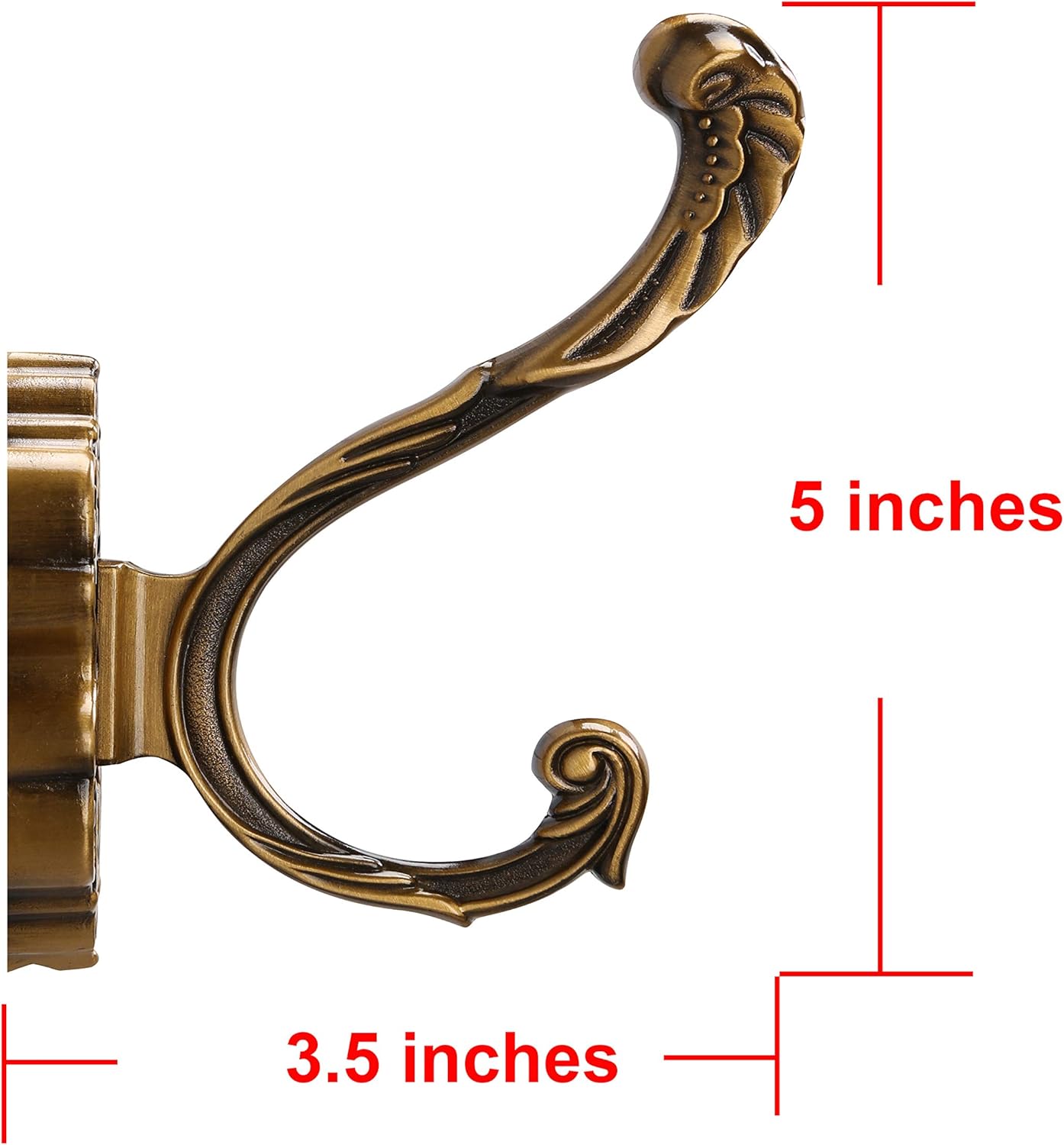 SDH Antique Brass Coat Hooks - Heavy Duty Rust Resistant