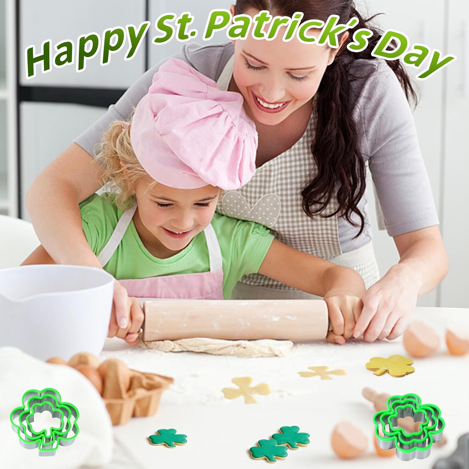 St Patricks Day Clover Cookie Cutter Set
