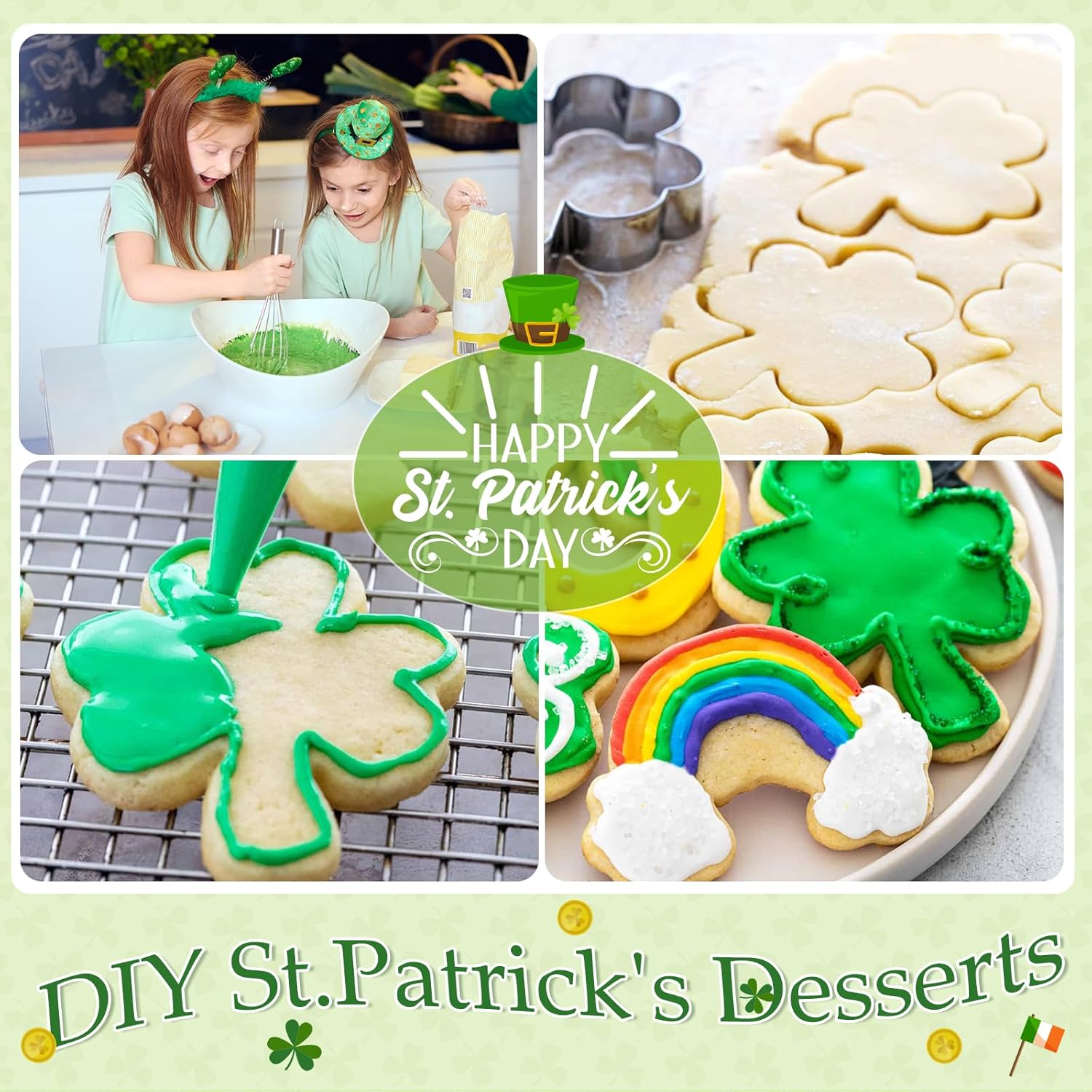 LifeisLuck 15Pcs St Patricks Cookie Cutters Set
