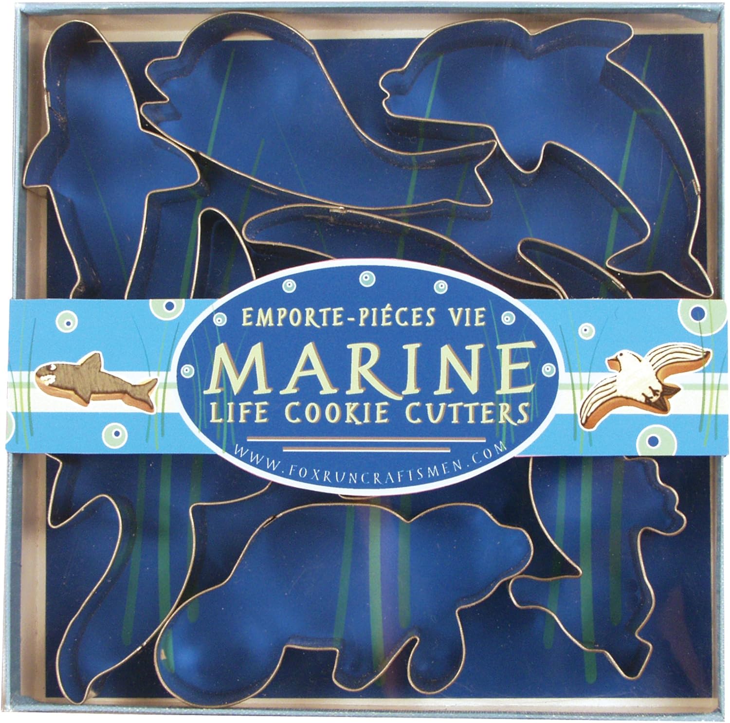 Fox Run Marine Life Cookie Cutters Set - Metallic