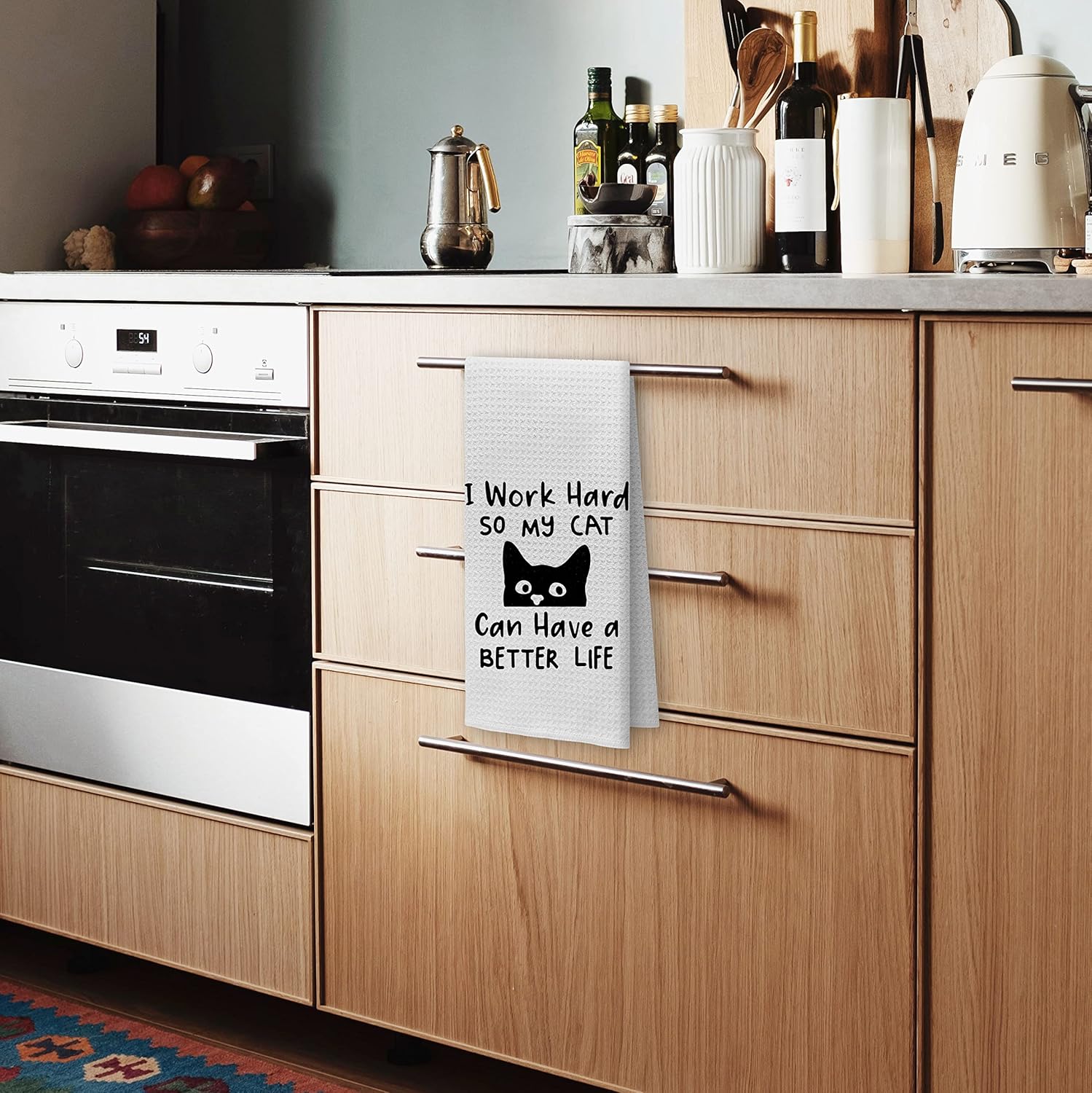 Voatok Black Cat Quote Bath Towel - 16x24 Inch