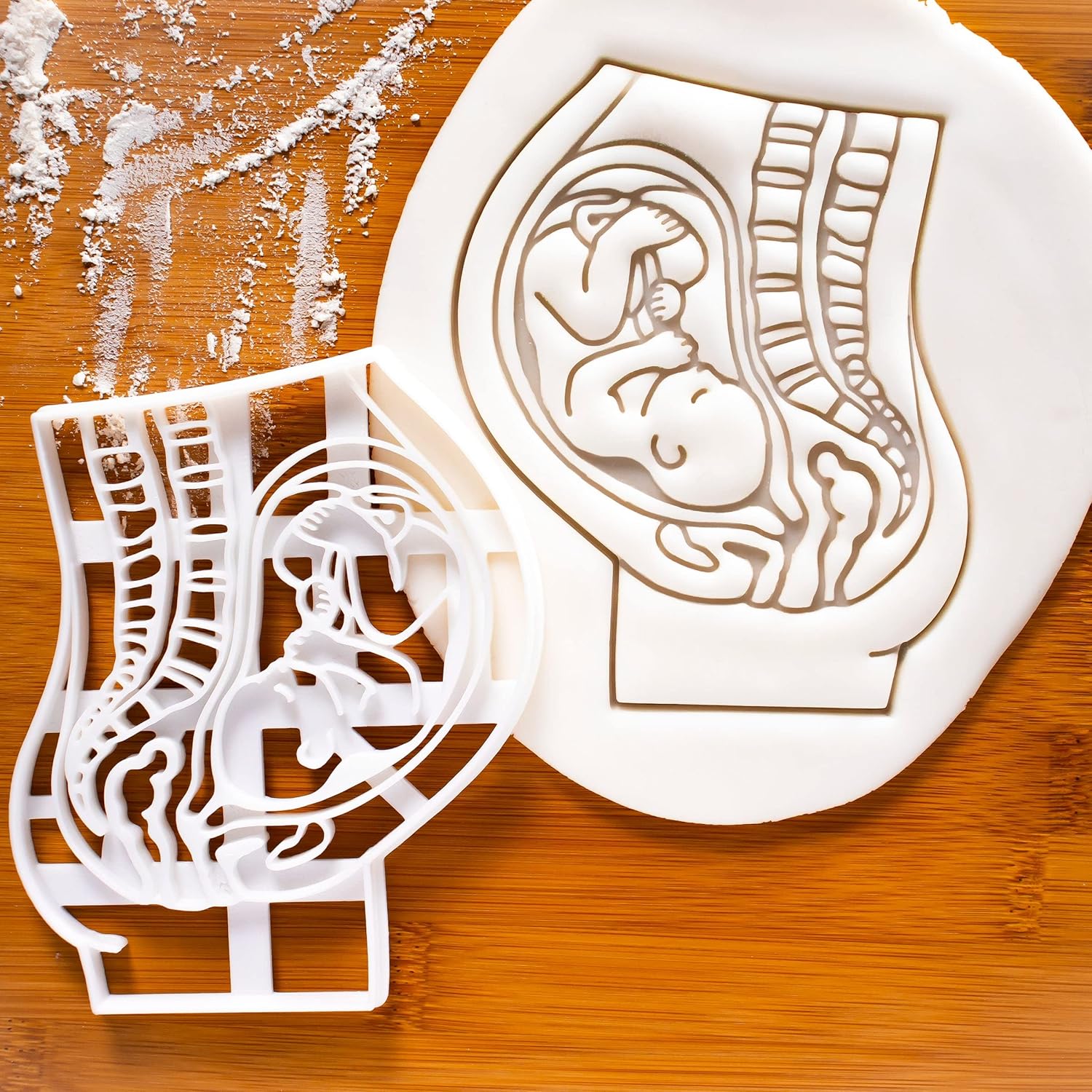 Bakerlogy Pregnant Womb with Foetus Cookie Cutter - 1 Piece