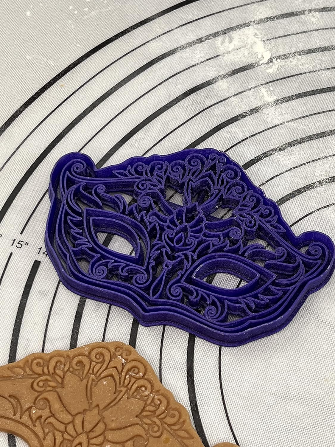 3D Kitchen Art Premium Purim Mask Cookie Cutter Galaxy Purple 55 Inch