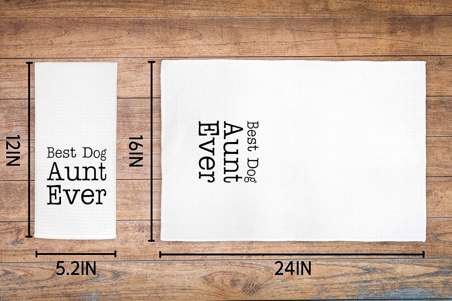 FULSOE Funny Dog Auntie Dish Towels 24x16 1