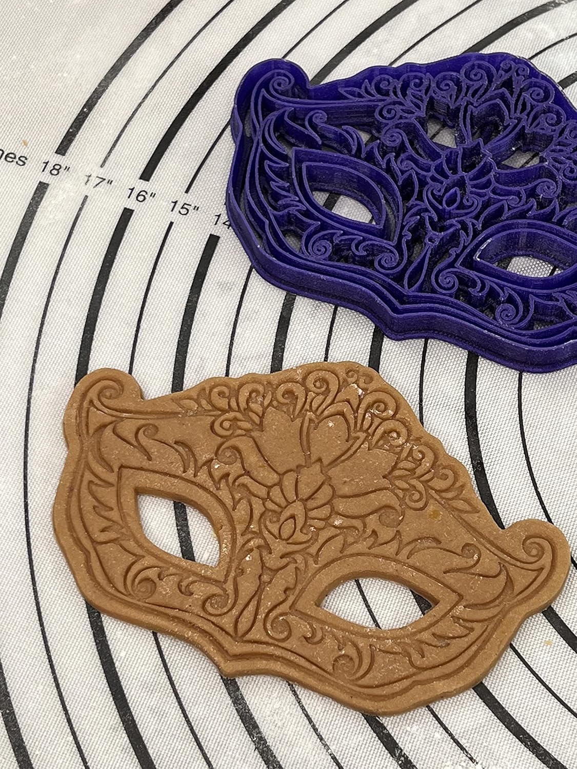 3D Kitchen Art Premium Purim Mask Cookie Cutter Galaxy Purple 55 Inch