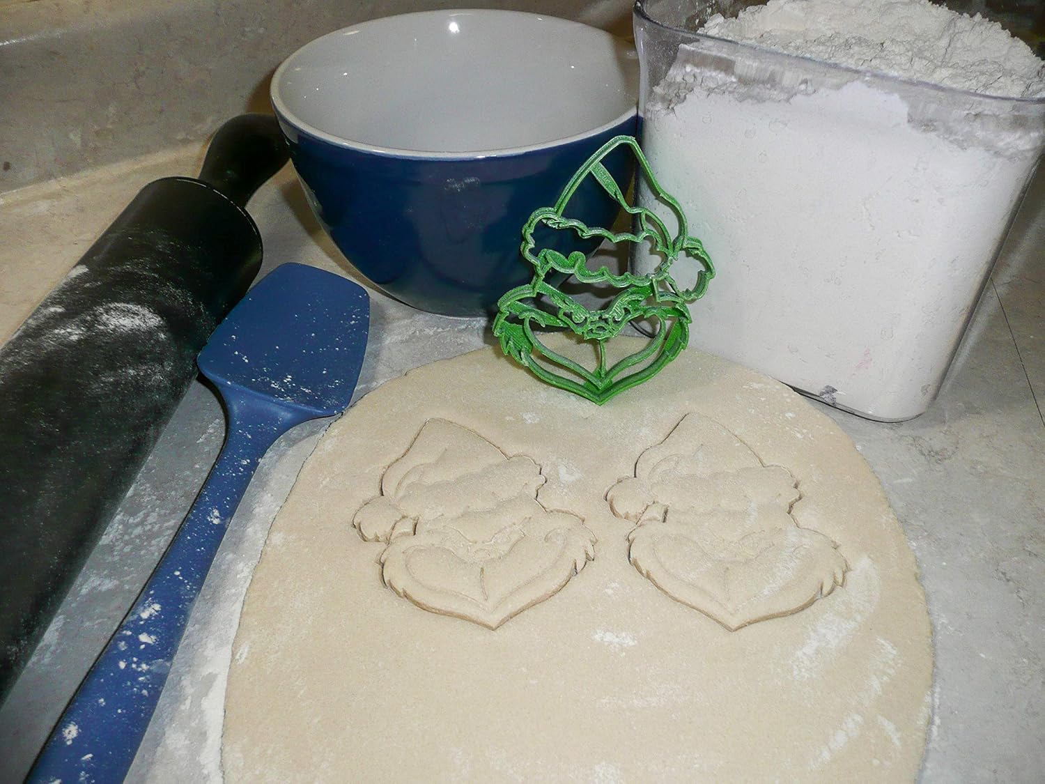 YNGLLC Grinchy Head Cookie Cutter Made in USA