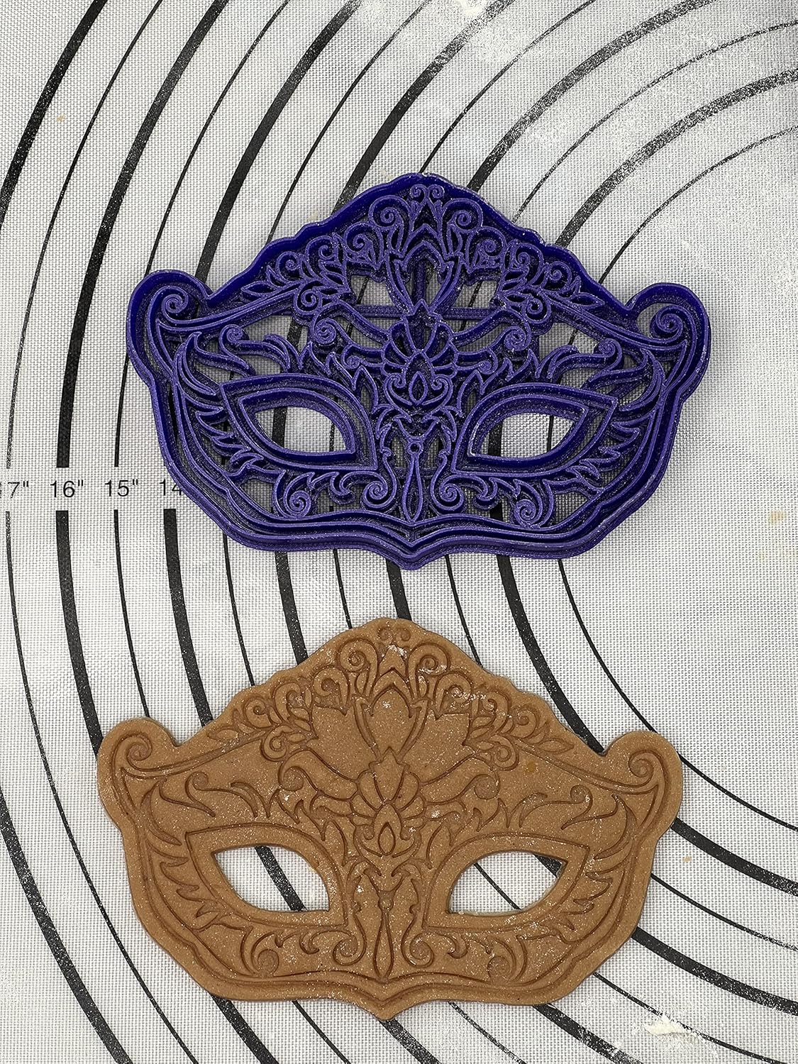 3D Kitchen Art Premium Purim Mask Cookie Cutter Galaxy Purple 55 Inch