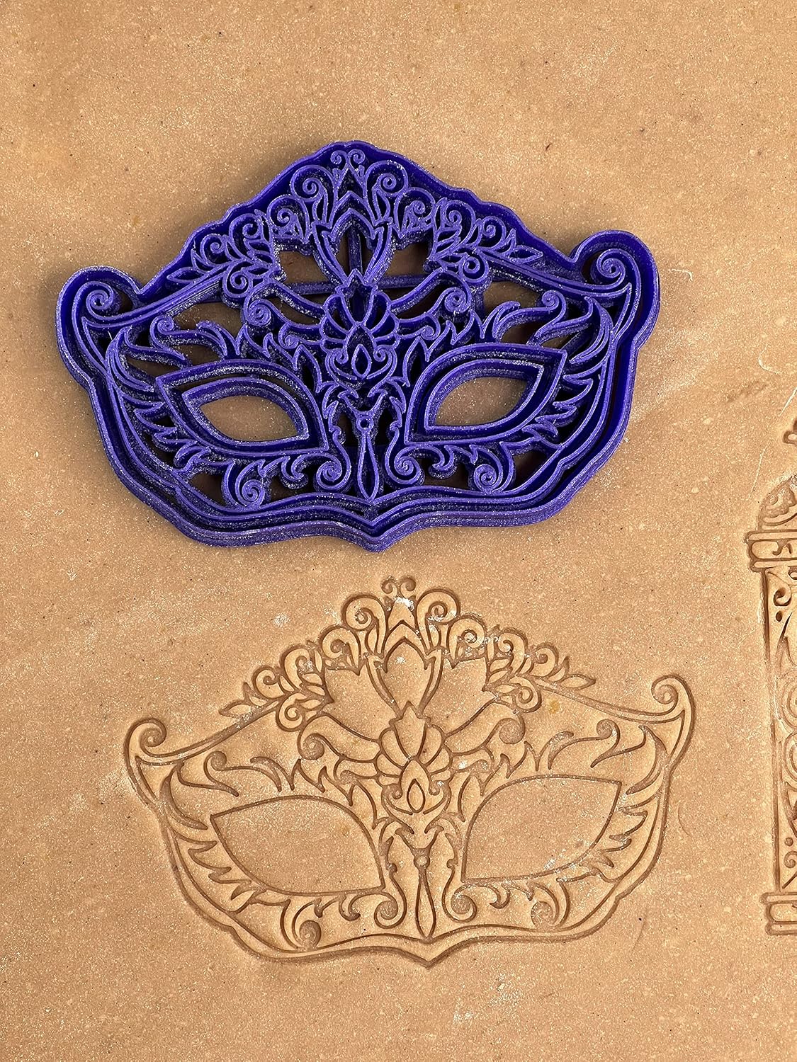 3D Kitchen Art Premium Purim Mask Cookie Cutter Galaxy Purple 55 Inch